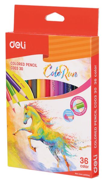 Карандаши цветные Deli ColoRun EC00330